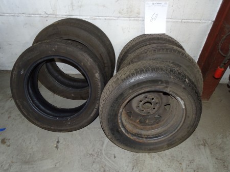 2 Stück Reifen mit Felge Continental 205 / 55R16 + 3 Stück Uniroyal 185 / 65R14
