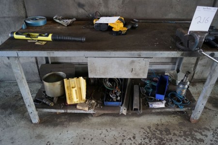 File bench with screwdriver and drawer section
