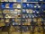 7 shelves with various screws, bolts etc. H 205 cm x l 379 cm x D 34,5 cm