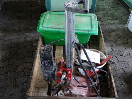 Beton-Bore machine. Brand: Rothenberger. Rodia drill. 2400 PD. With various drill bits