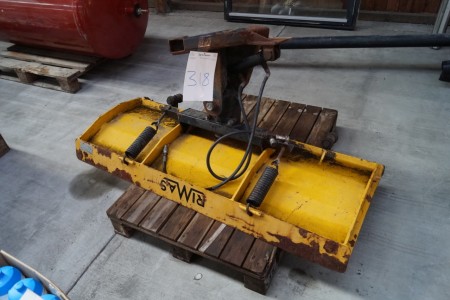 Snowplow with a-frame and hydraulic chicken. Width 150 cm. Mrk. RIMAS, year 2007