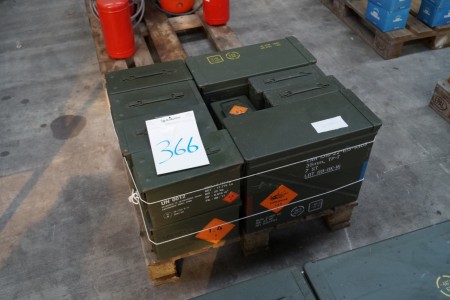 Party of military / ammunition boxes
