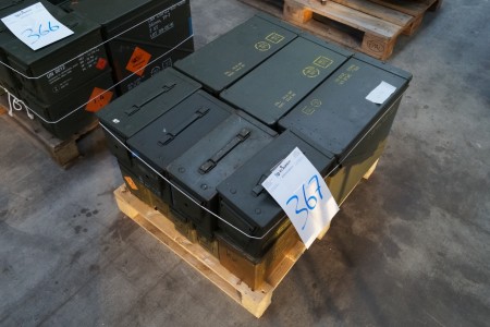 Party of military / ammunition boxes