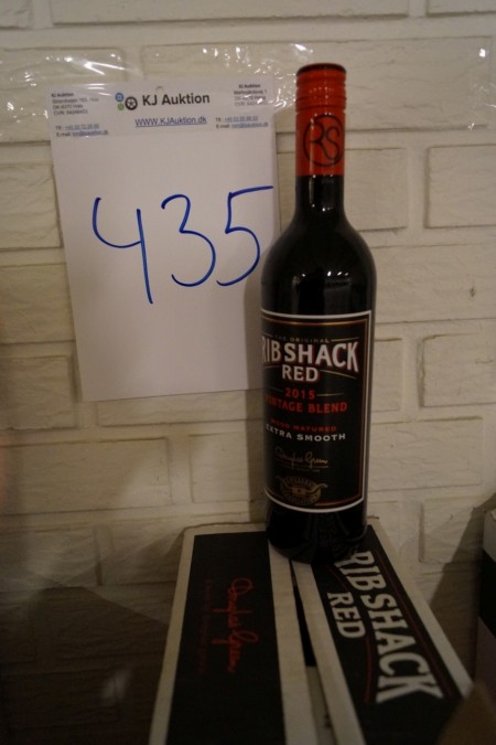 13 flasker Rødvin Rib shach red, 2015