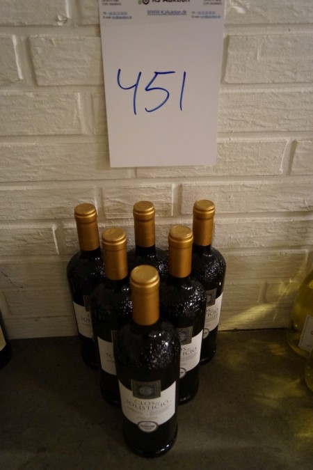 6 bottles of red wine Clos del solisticio, 2013