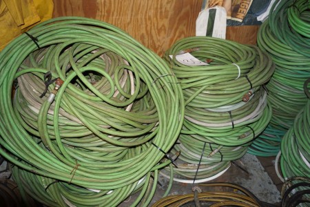 2 stacks of air hoses