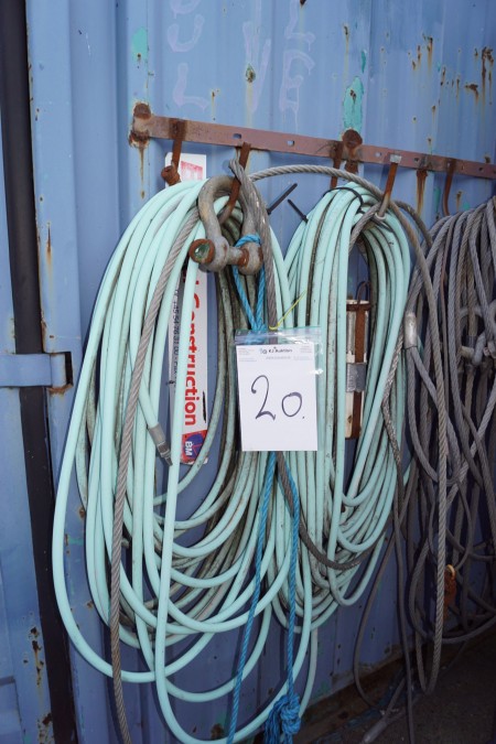 Various steel wires and hoses