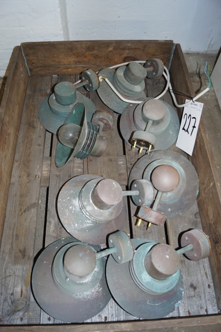 Kupferlampen D.28 cm, 8 Stück
