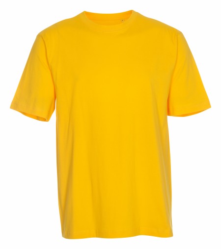 Firmatøj uden tryk ubrugt: 40 STK. T-shirt, rundhalset, GUL, 100% bomuld, 10 XXS - 10 XS - 10 S - 10 M