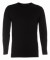 Unpressurized press without wear: 30 pcs. T-shirt with long sleeves, round neckline, black, 100% cotton, XXS
