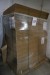 Pallet with cardboard boxes H: 110 B: 40 x 30 cm.