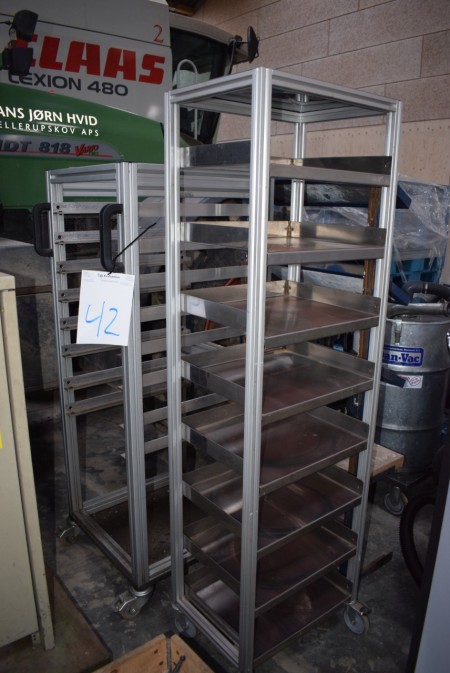 2 pcs roller cabinets + shelving rack