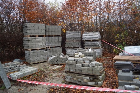 A large lot of paving tiles.