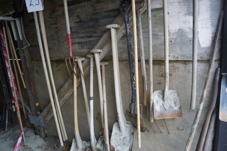 A lot of garden tools.