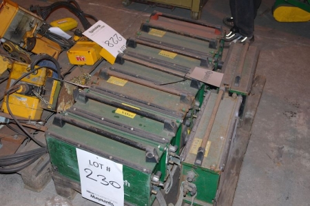 Pallet with wire feed units, Migatronic. Condition unknown