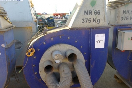 Exhaust plant, 375 kg.
