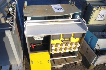 Pallet with 4 power distribution panels