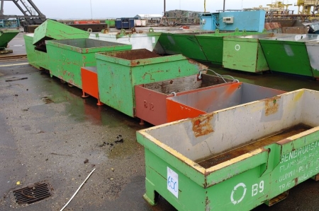 (9) steel containers for crane and trucks of various sizes