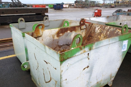 (4) steel containers for crane and trucks of various sizes