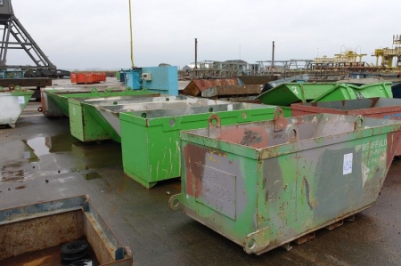(9) steel containers for crane and trucks of various sizes