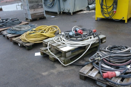 9 pallets of welding cable + power cable pallet with steel wire