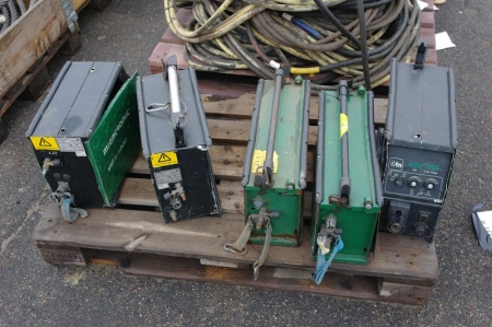 Pallet with 5 Migatronic wire feed units, various models Yard Unit
