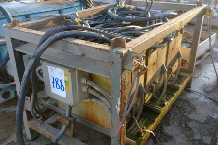 Rectifier, ESAB, 100-630 Amp. Cables. Enclosed in a steel frame