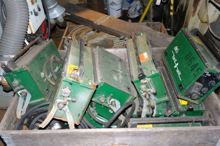 Pallet with (12) wire feed units, Migatronic Yard Unit, various models