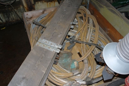 (2) pallets of welding cables, including one on the ceiling