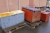 10 stk stål værktøjskasser med indhold + stålkasse på hjul max 500 kg