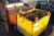 (3) tool boxes with content + steel box with alu + pallet with sand (Dansand, 25 kg. Bags)
