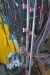 Værktøjscontainer med skærebrænderudstyr: (3) skæregrise, Koike Sanso Kogyo, type IK-72T + styreskinner for skæregrise + ilt- og gaskabler + brænderhåndtag + (4) transformatorer (110v og 42v)