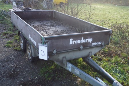 Trailer brand: Brenderup bravo 260 TB Total weight 1000 kg. load: 675 kg. without plates.
