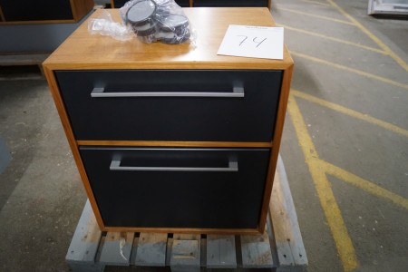 Tray section with 2 drawers, wheels included H: 6 B: 56 D: 42 cm
