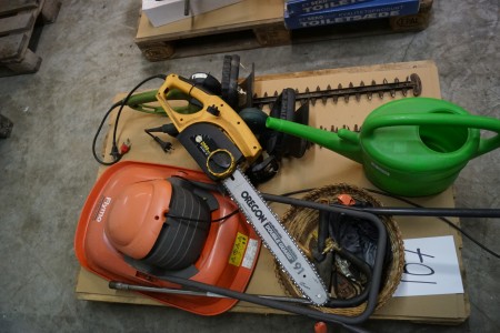 Motor saw + lawn mower + hedge trimmer not tested