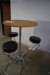 3 round coffee tables approx. H: 120 Ø: 80 cm with 8 cafes, the tables can be divided into 3 parts