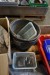 Box with welding gloves + cover material + buckets and more