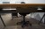 Desk table built-in cable hides L: 200 B: approx. 120 H: 72 cm + office chair
