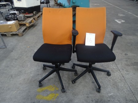 2 office chairs.