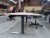 El hæve-sænke skriveborde m. kontorstol. 180x100cm
