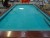 Pool table. Destroyed / defective, missing holders for balls and new dew. Need for refurbishment. 236x133x84cm.
