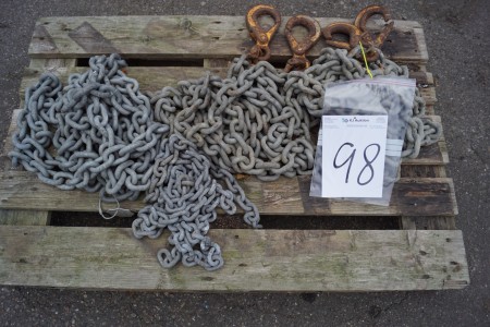 Galvanized chains with hooks12 mm