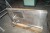 Stainless steel worktop with sink and raise / lower function