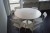 Bord med 6 stk stole Ø 118 højde 74 cm