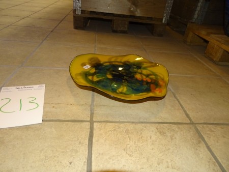 Hand blown glass art (Nemtoi) - bowl