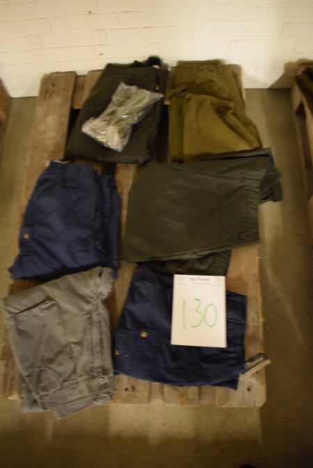 6 pairs of trousers (YDE SPORT size 52, Stuhlmann unknown size, 2 pieces Pinewood size 52, YDE SPORT size 52, unknown size No. 52)