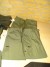 Various dark green pants. 9 pcs. size 79+ mittens and camouflage hat