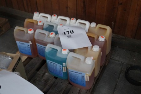 Lot of various detergents.
