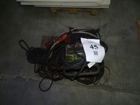 Strømtavle med kabel. 380/240 volt