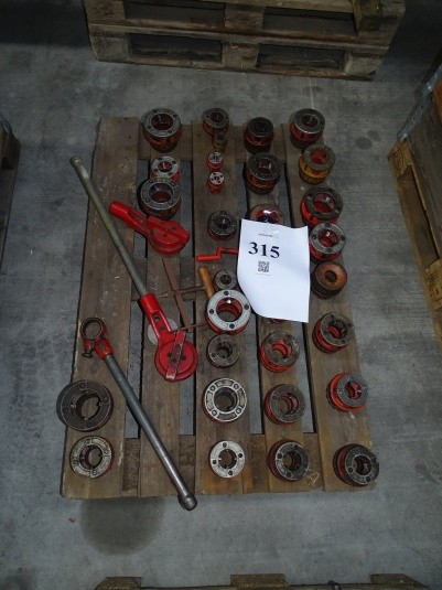Various parts for glues for threading machine